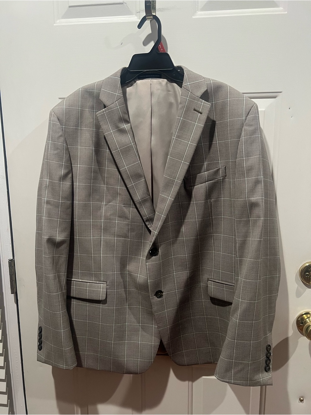 Lands' End Men's Light Gray Windowpane Sport Coat